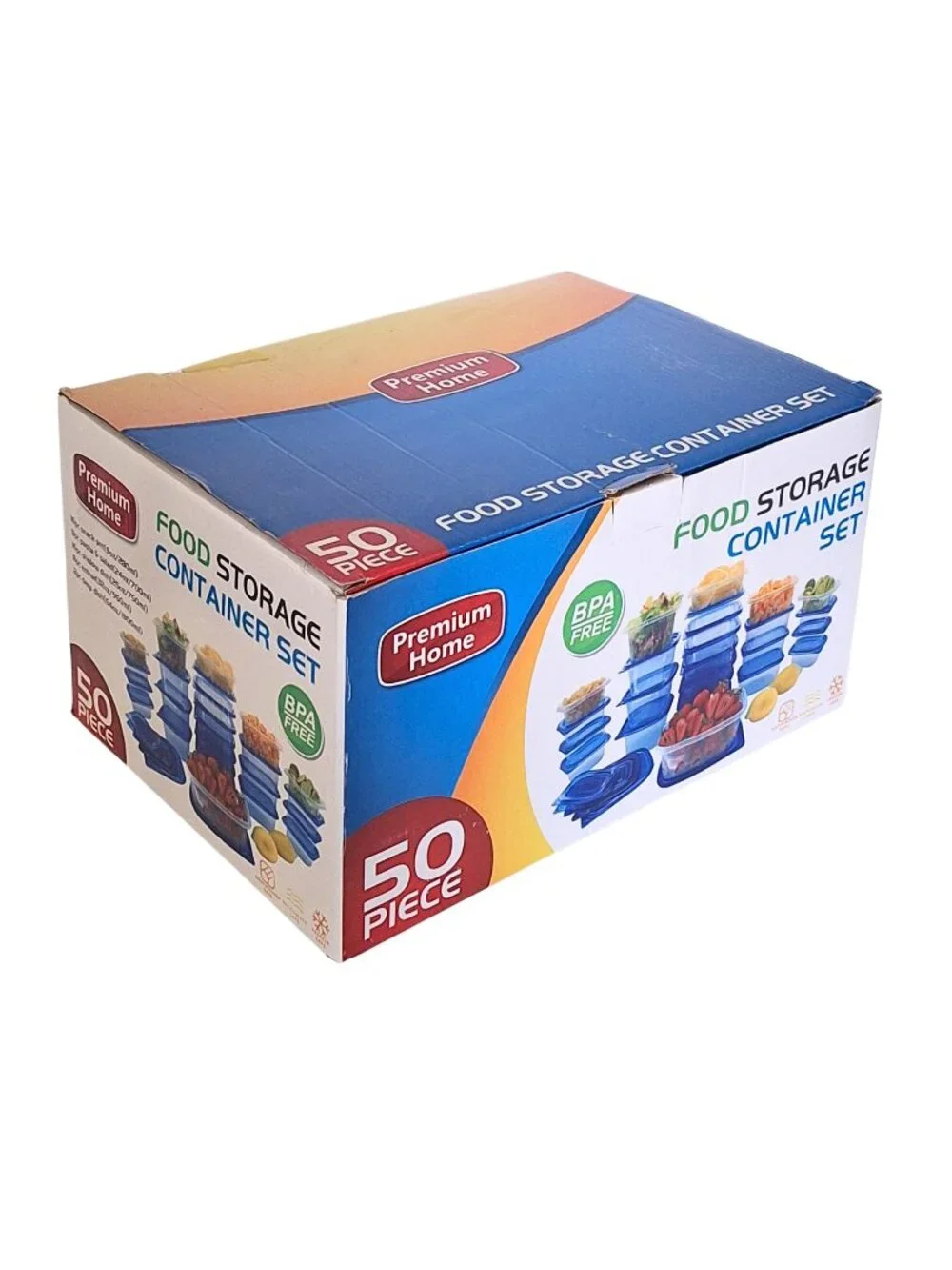 NIB 50 Piece Food Storage Container Set Lids & Bases